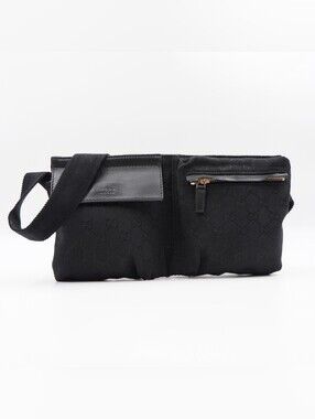 CJ15 ❤️ GUCCI GG Monogram Double Pocket Belt Bag
